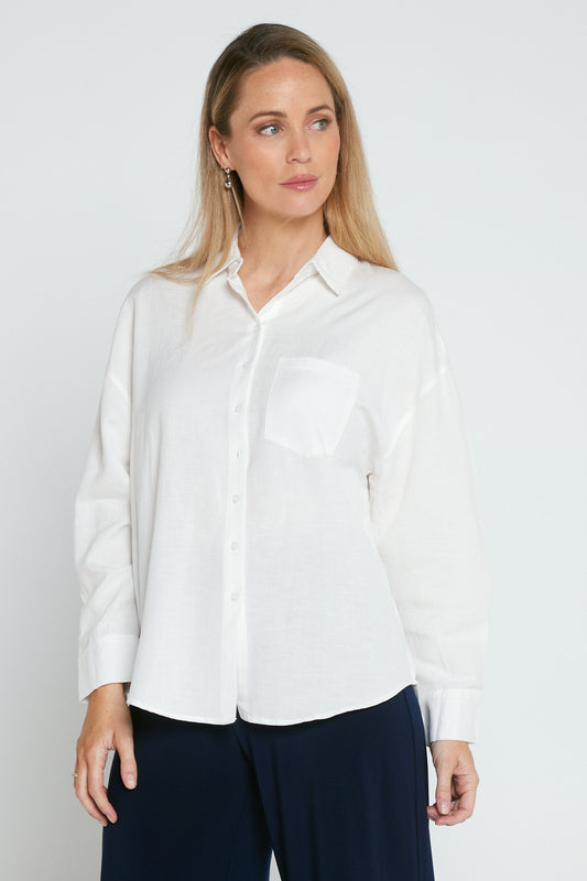 Tiffany Linen Shirt - White