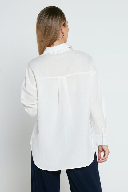 Tiffany Linen Shirt - White