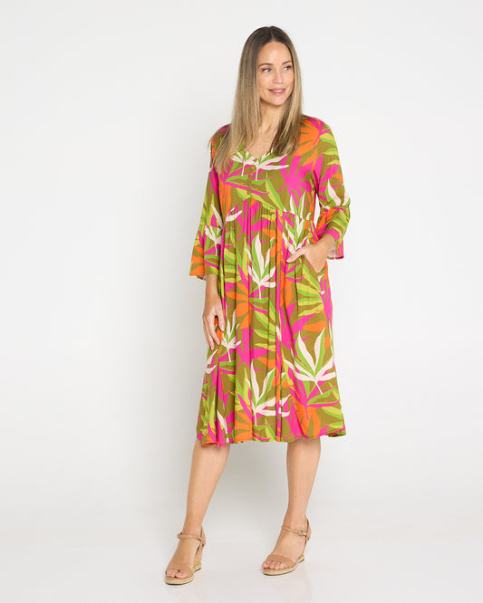 Tina Dress - Neon Tropical