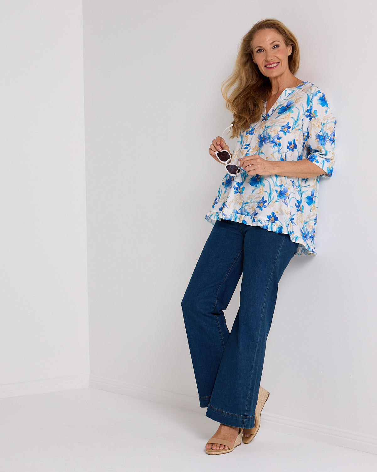 Charlotte Blouse - Blue Iris