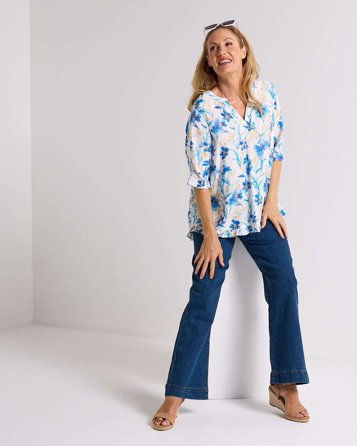 Charlotte Blouse - Blue Iris
