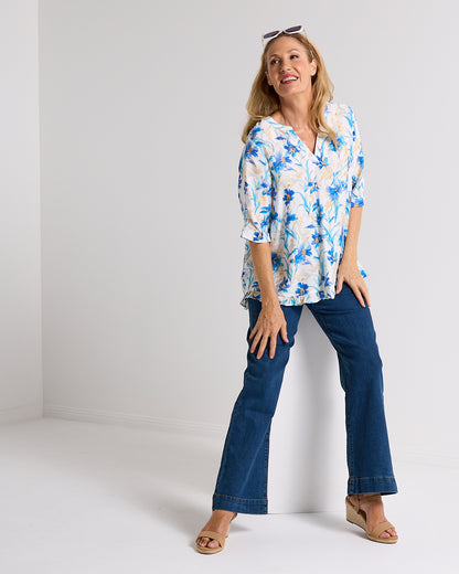 Charlotte Blouse - Blue Iris