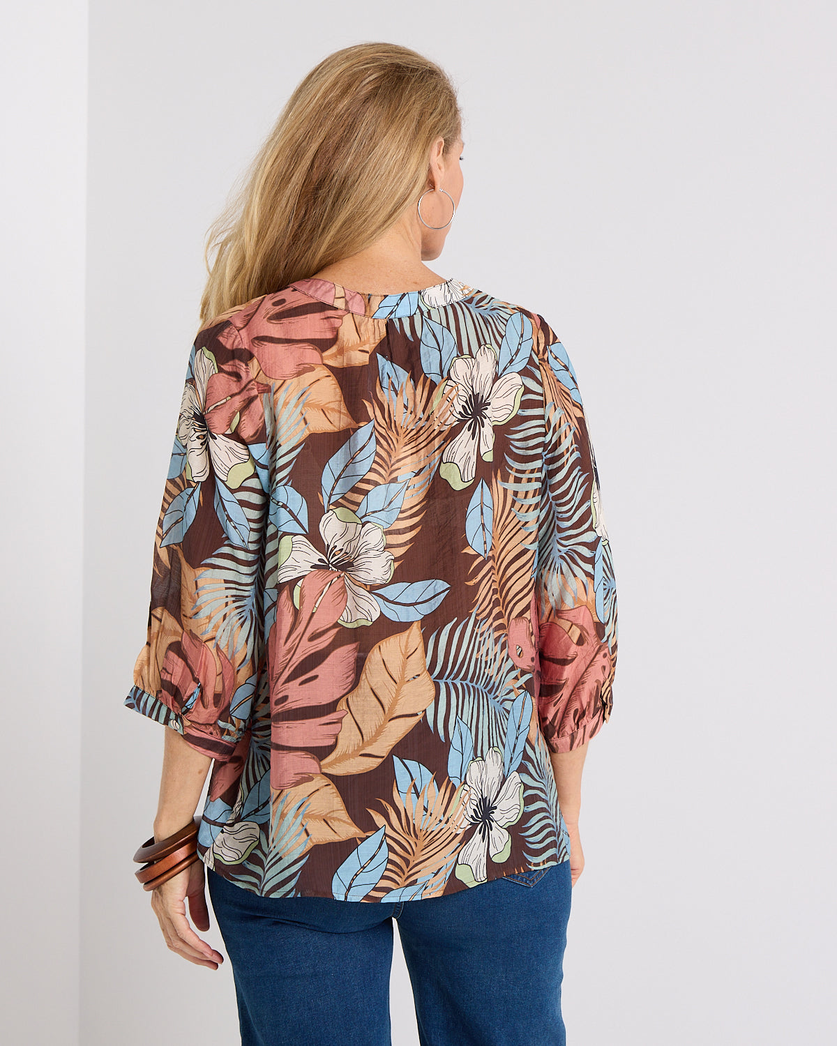 Delilah Blouse - Choc Tropical