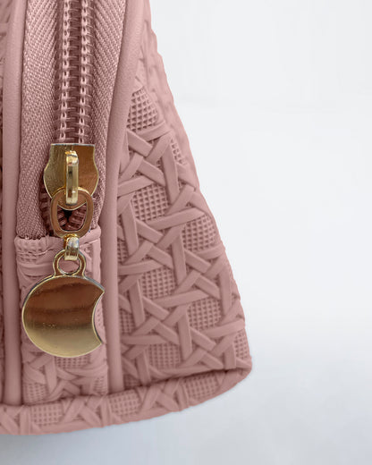 Tranquility Cosmetic Case - Peach Weave