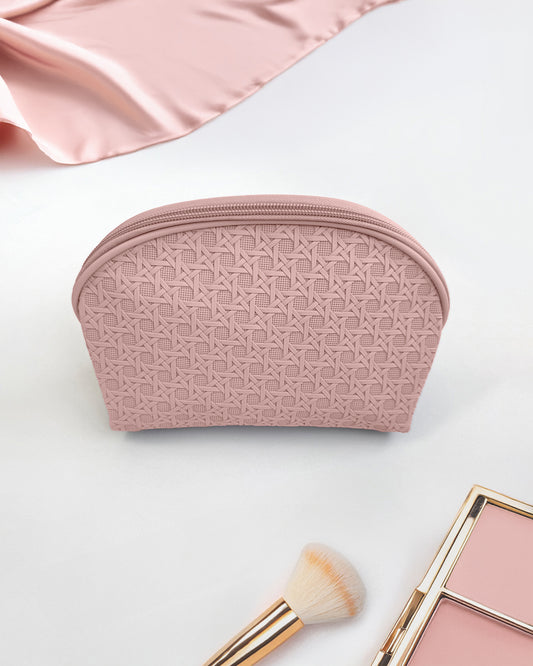 Tranquility Cosmetic Case - Peach Weave
