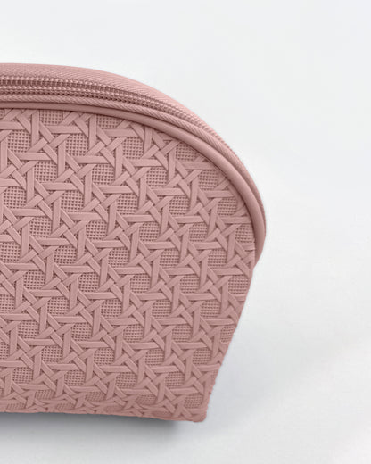 Tranquility Cosmetic Case - Peach Weave
