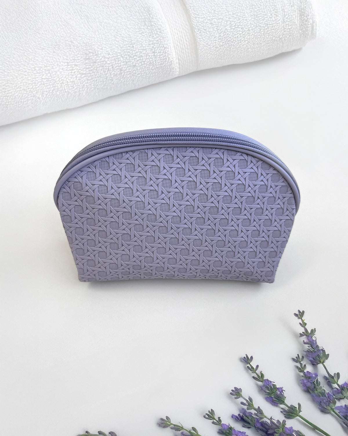 Tranquility Cosmetic Case - Lavender Weave