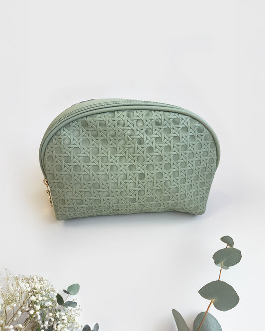 Tranquility Cosmetic Case - Sage Weave