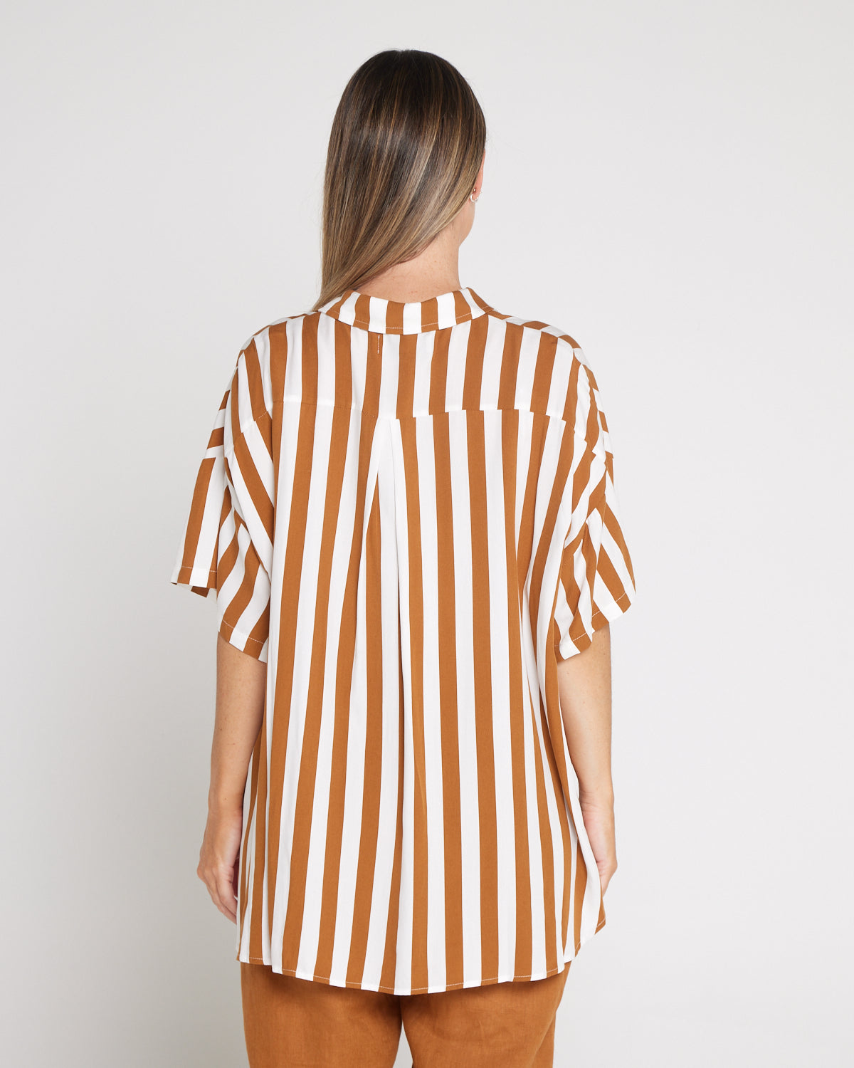 Treville Stripe Shirt - Caramel