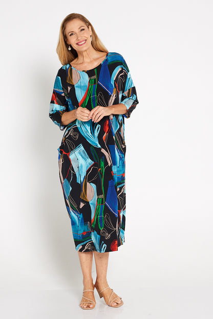Corinne Midi Dress - Artist Print