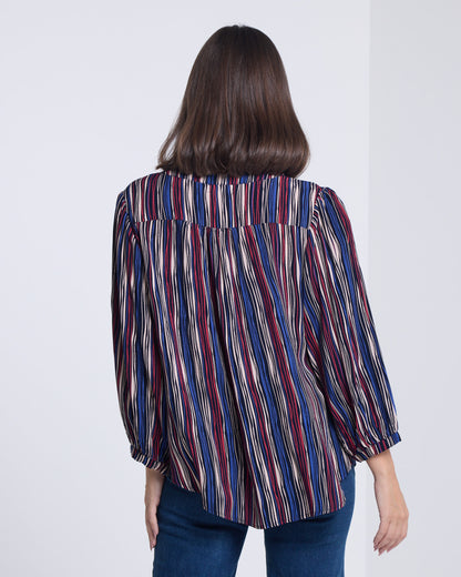 Alarna Blouse - Navy Multi