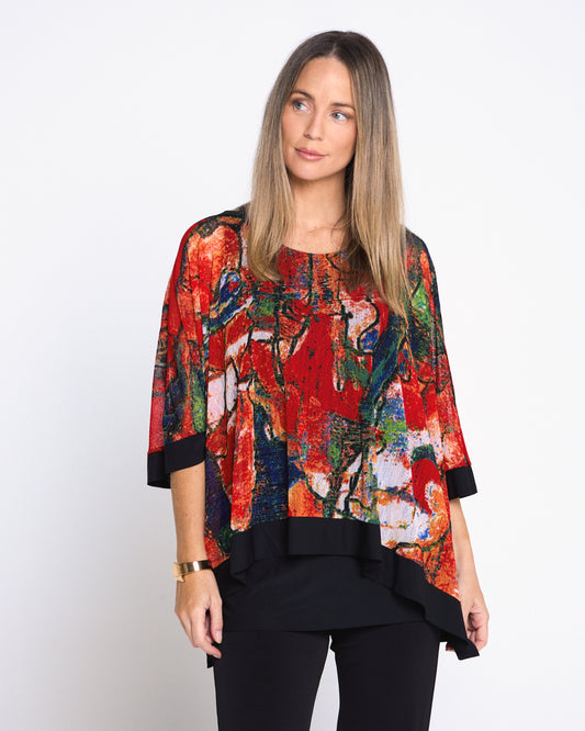 Asta Mesh Top - Autumn Forest