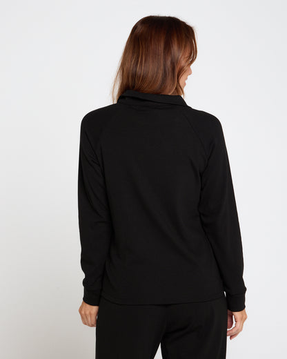 Weekend Life Fleece Zip Top - Black