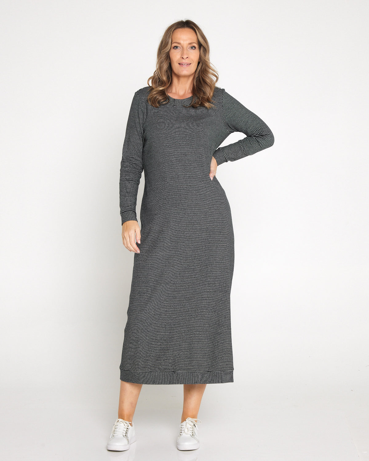 Stripe Sensation Maxi Dress - Black/White
