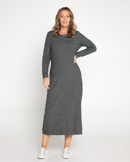 Stripe Sensation Maxi Dress - Black/White