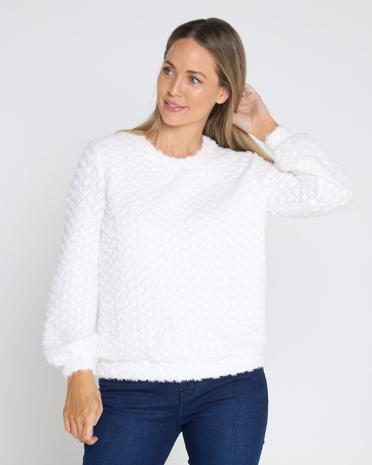 Emilia Textured Knit - Winter White