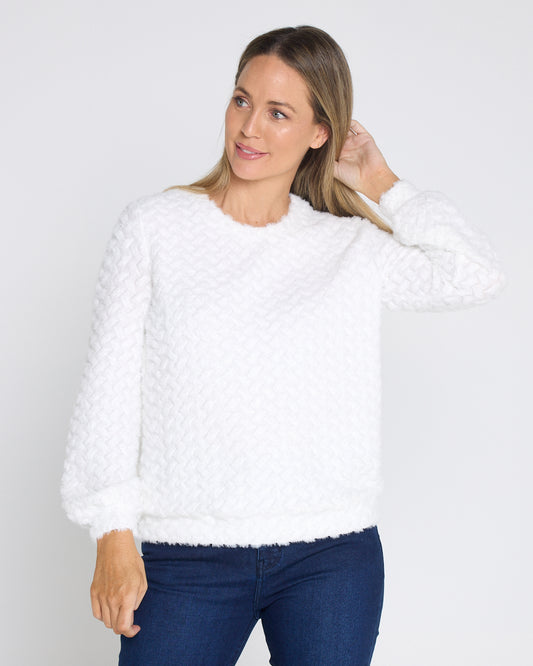 Emilia Textured Knit - Winter White