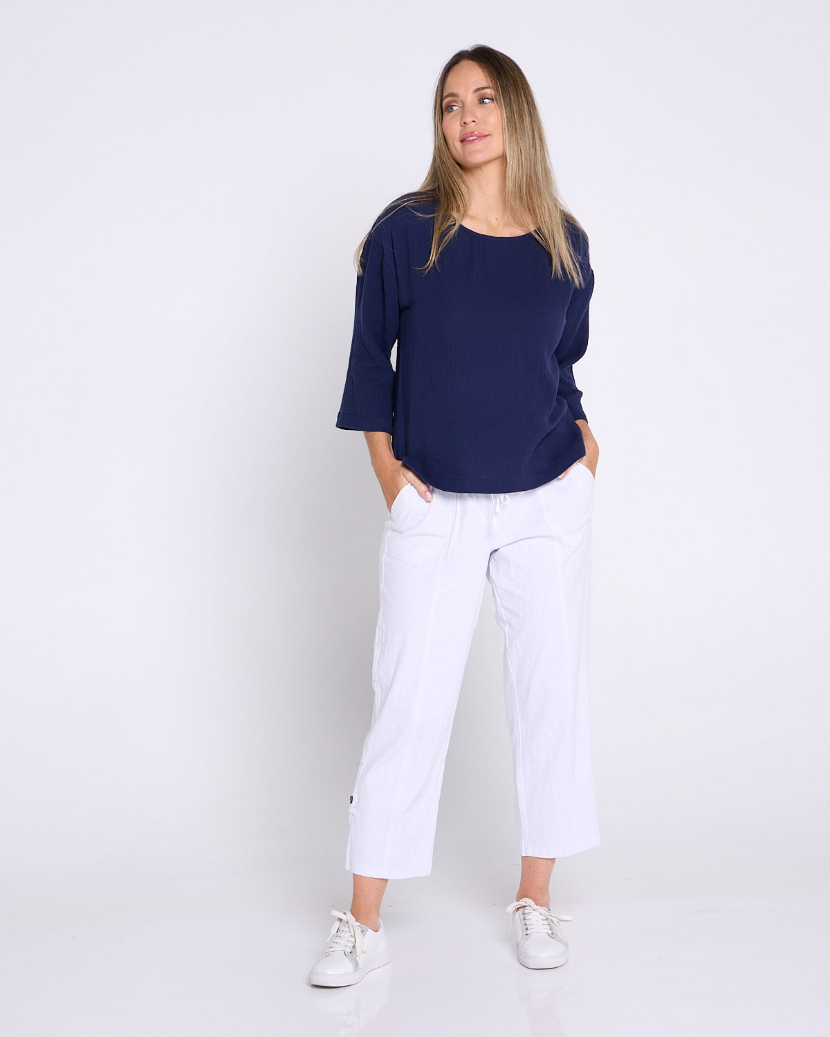 Sammy Cargo Capri - White