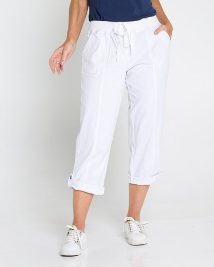 Sammy Cargo Capri - White