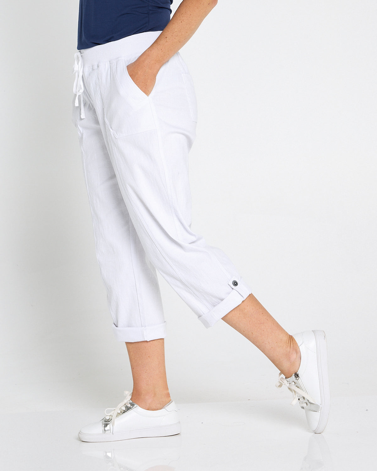 Sammy Cargo Capri - White