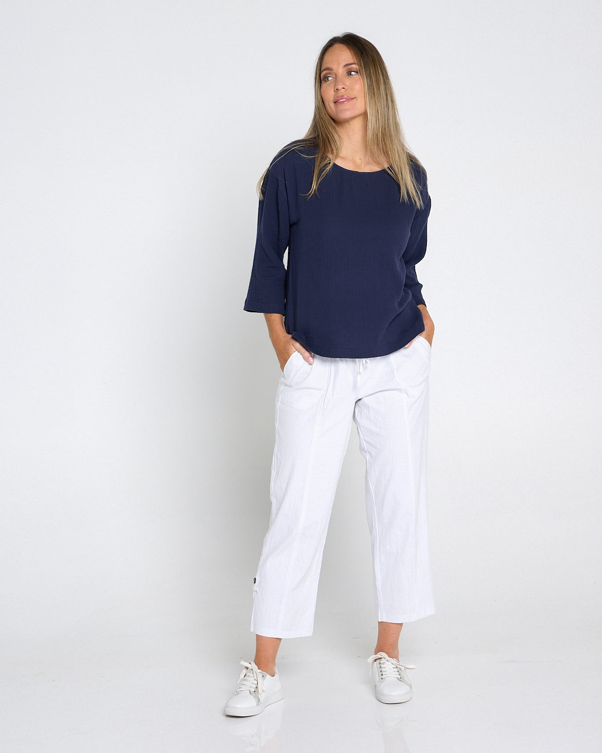 Sammy Cargo Capri - White
