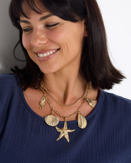 Ocean Treasure Necklace - Gold
