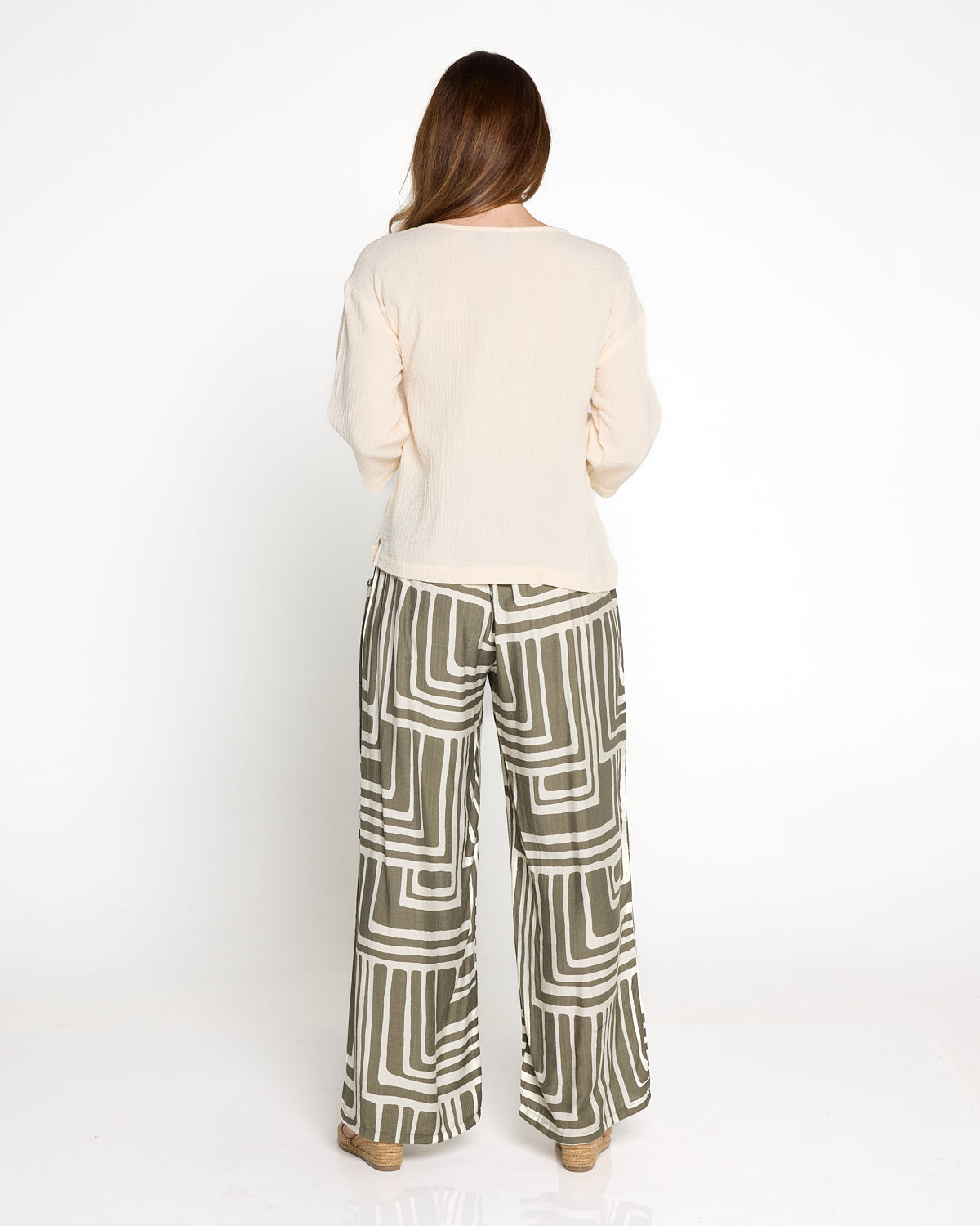 Tarin 3/4 Sleeve Top - Cream