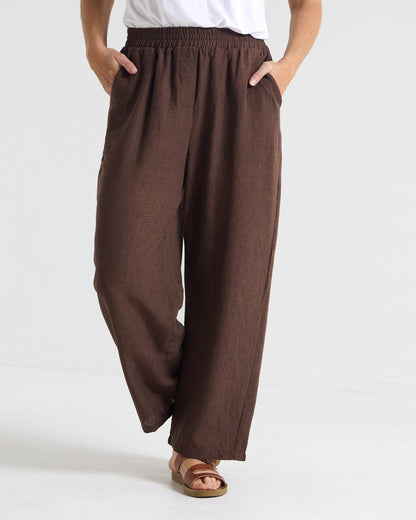 Lilah Relaxed Pants - Chocolate