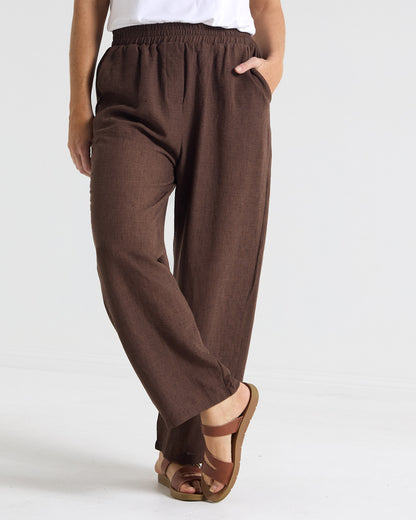 Lilah Relaxed Pants - Chocolate