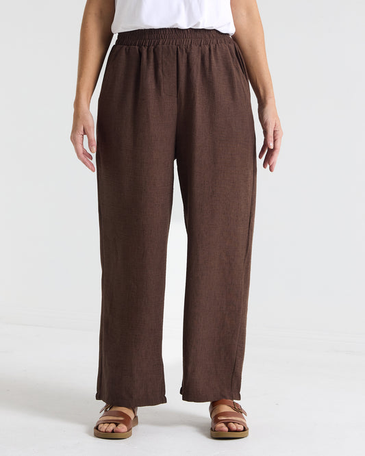 Lilah Relaxed Pants - Chocolate
