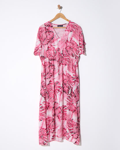 Sterling Dress - Pink Palms