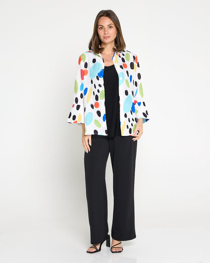 Frankie Print Shirt - White/Multi Spot