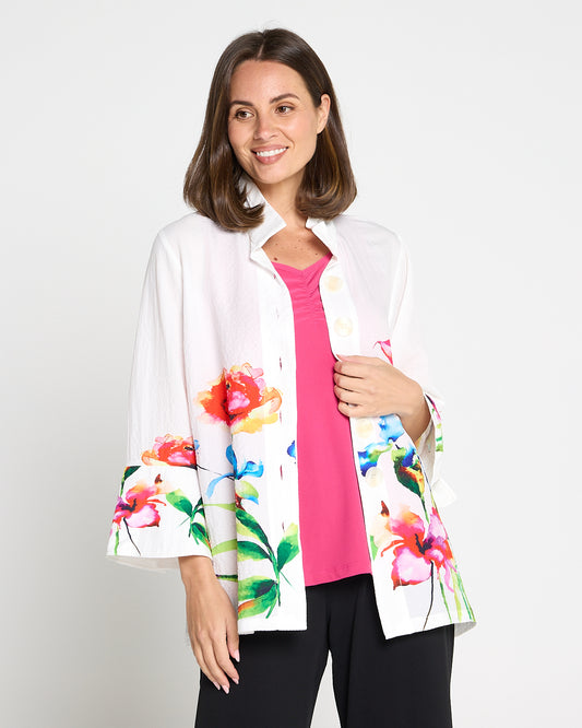 Lilly Print Shirt - White/Floral