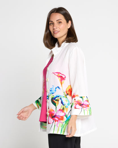 Lilly Print Shirt - White/Floral