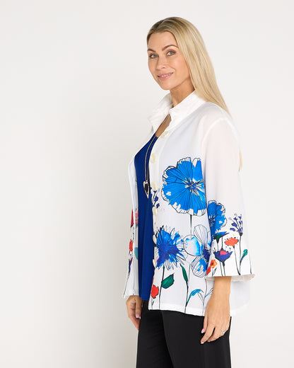 Royal Flower Print Shirt - Floral