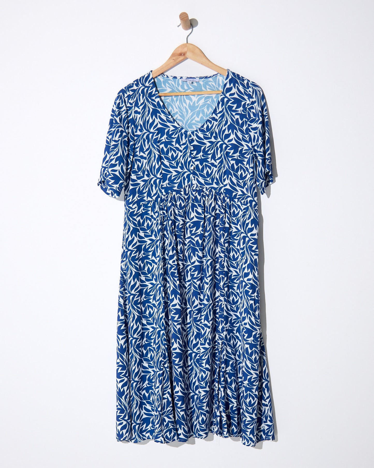 Exeter Dress - Blue Leaf
