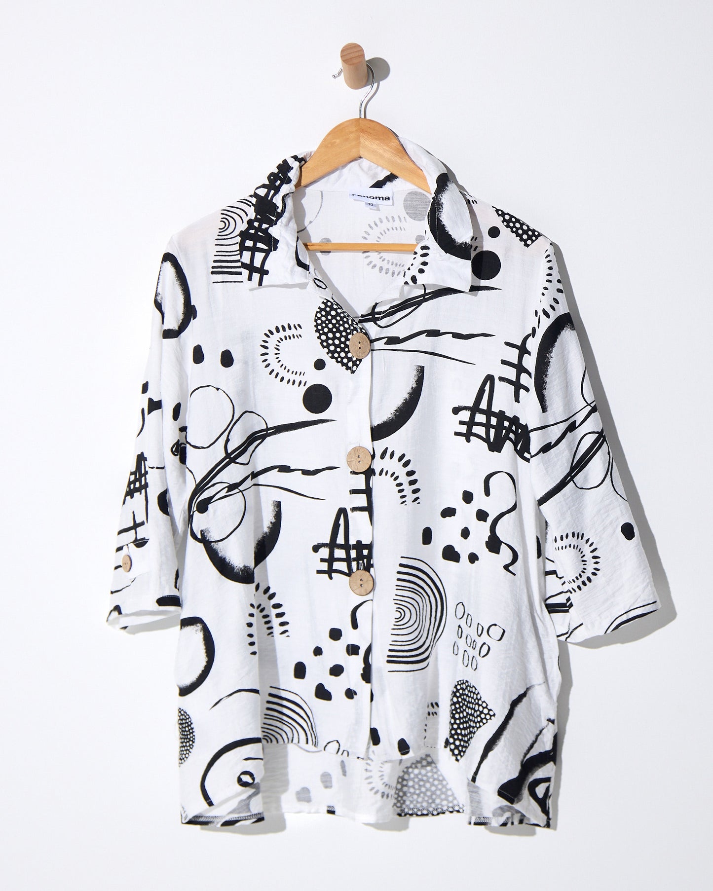 Maria Shirt - White Sketch