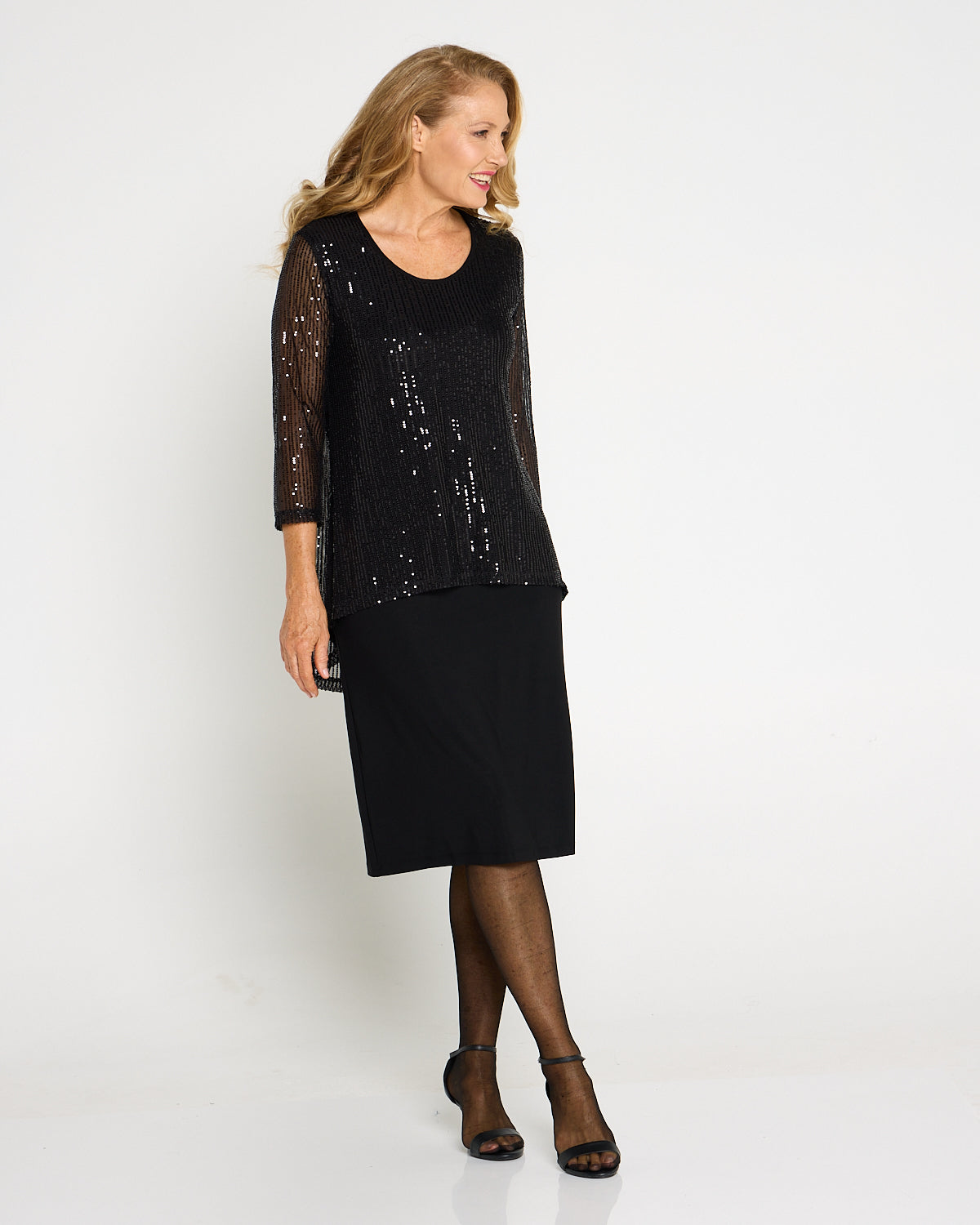 Sequin Forgiveness Dress - Black