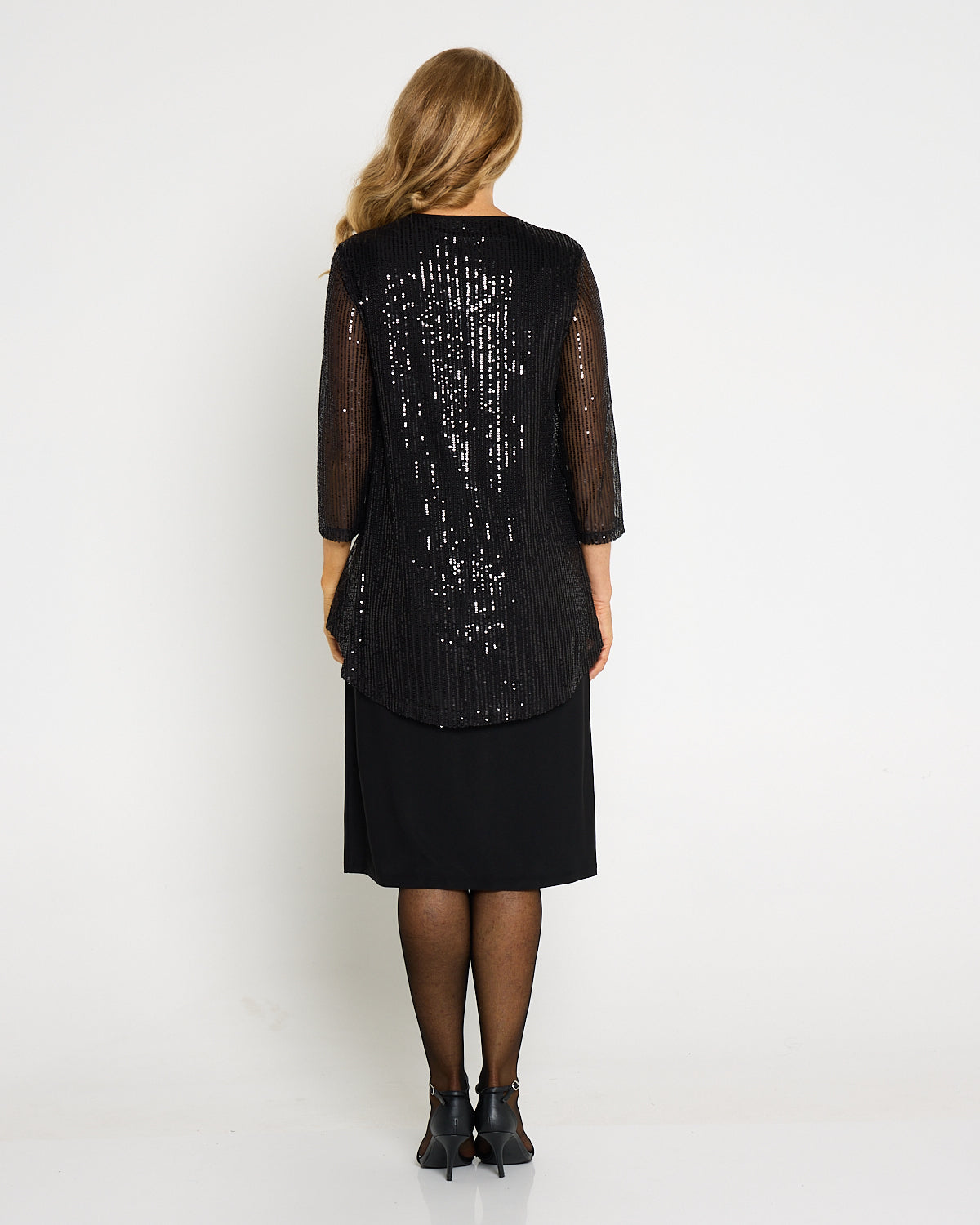 Sequin Forgiveness Dress - Black