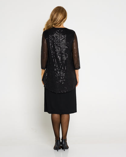 Sequin Forgiveness Dress - Black