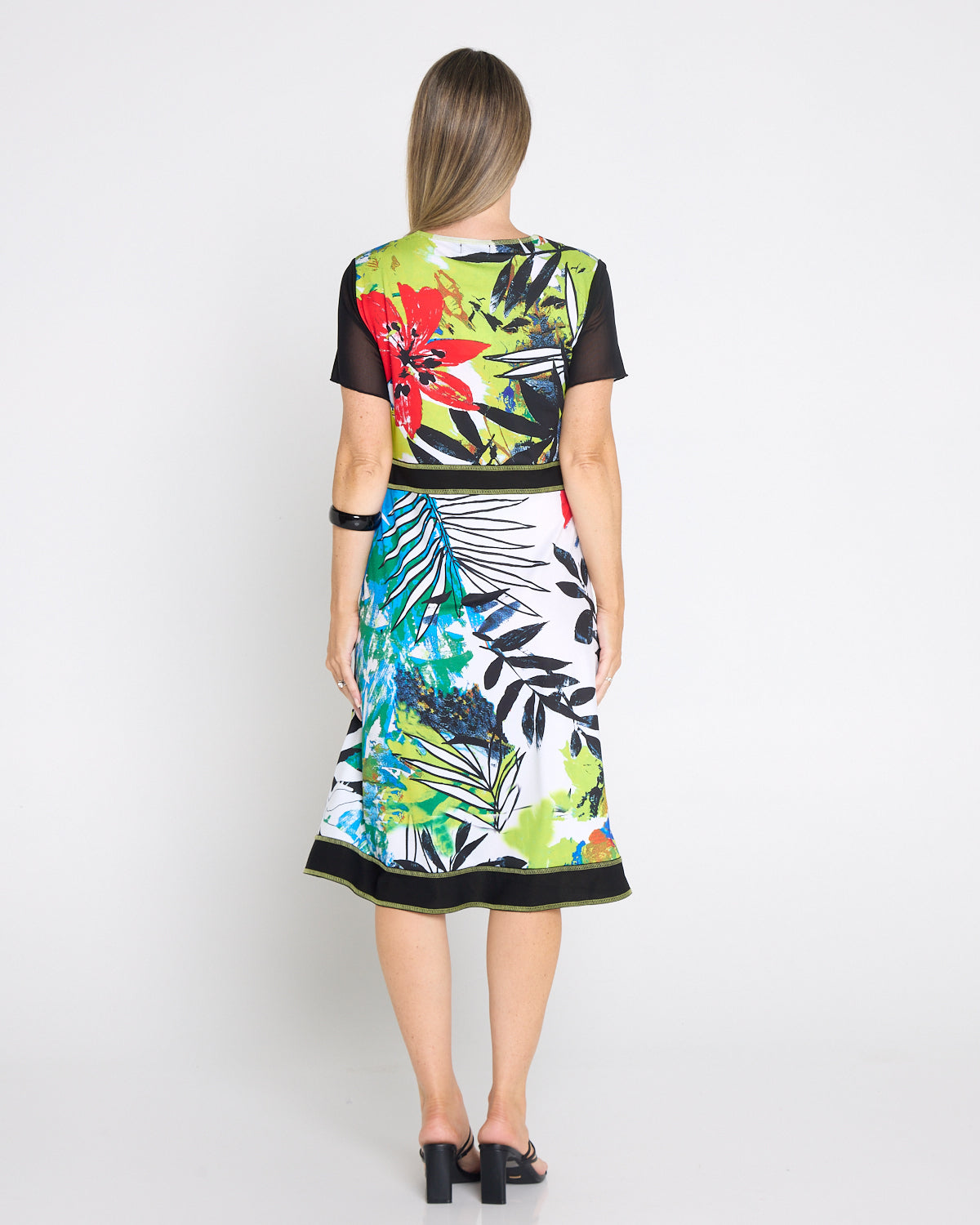 Yana Mesh Sleeve Dress - Modern Tropical