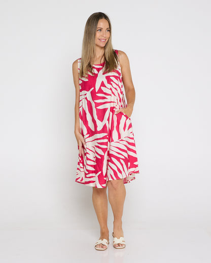 Summer Swing Dress - Hot Pink