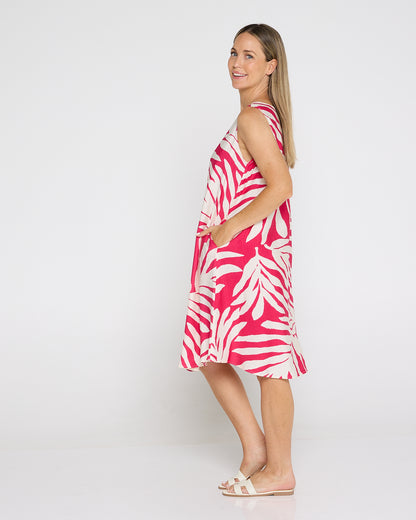 Summer Swing Dress - Hot Pink