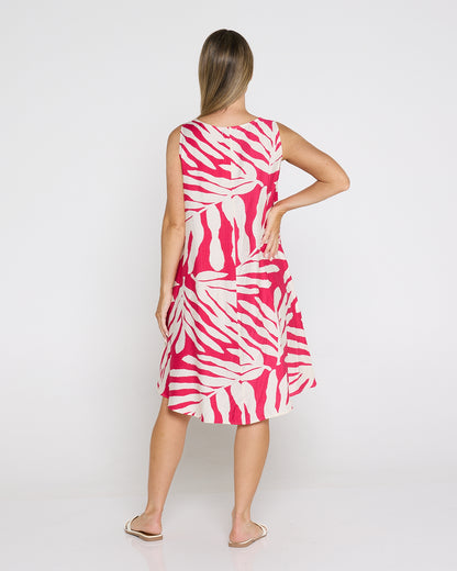 Summer Swing Dress - Hot Pink