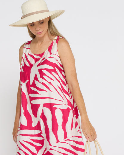 Summer Swing Dress - Hot Pink