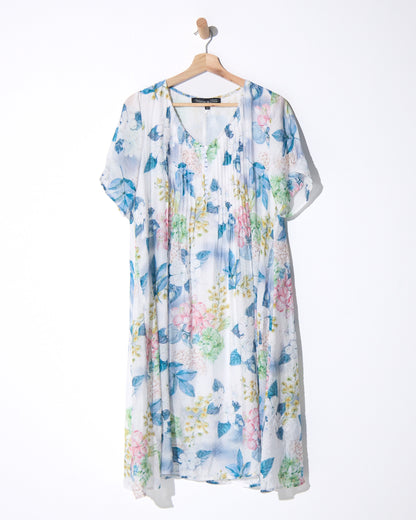 Lamia Dress - Indigo Garden