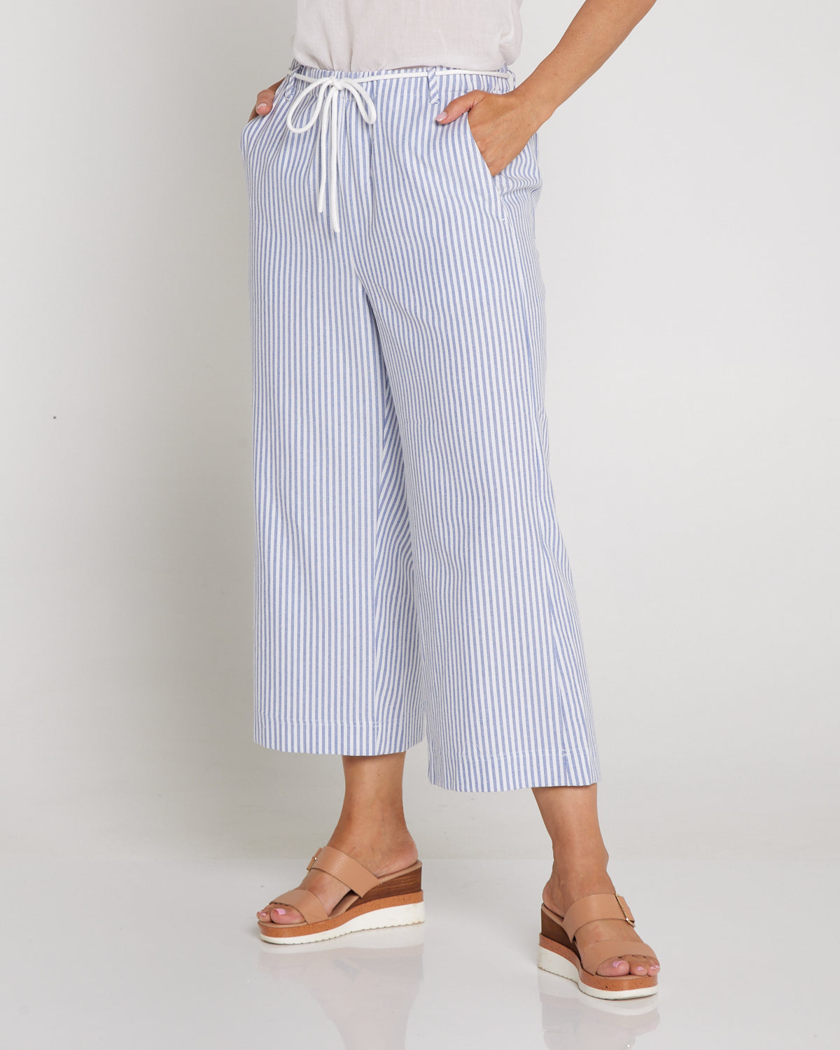 Sarah Pant - Blue/White Stripe