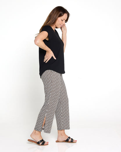 Marlee Soft Jersey Pants - Mocha Print