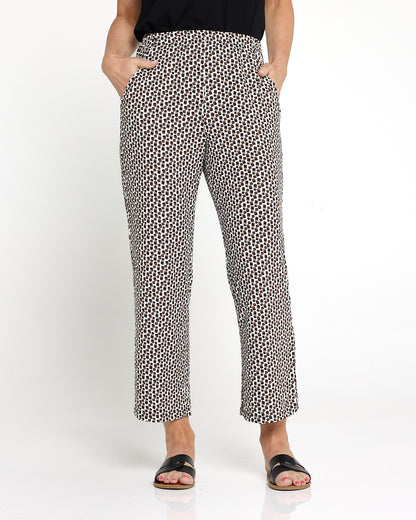 Marlee Soft Jersey Pants - Mocha Print