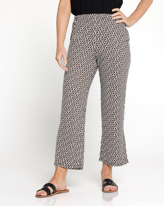 Marlee Soft Jersey Pants - Mocha Print